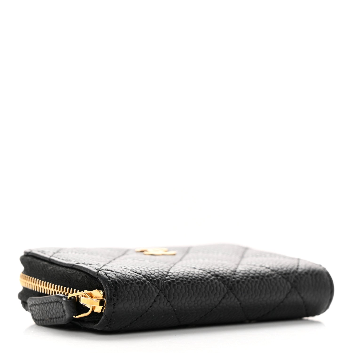 Chanel Caviar Quilted Zip Coin Purse Black 4 of 12
