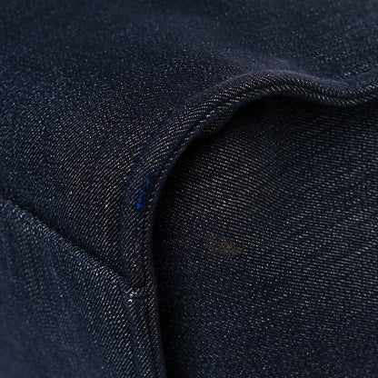 Chanel Denim Medium Deauville Tote Blue Orange 10 of 17