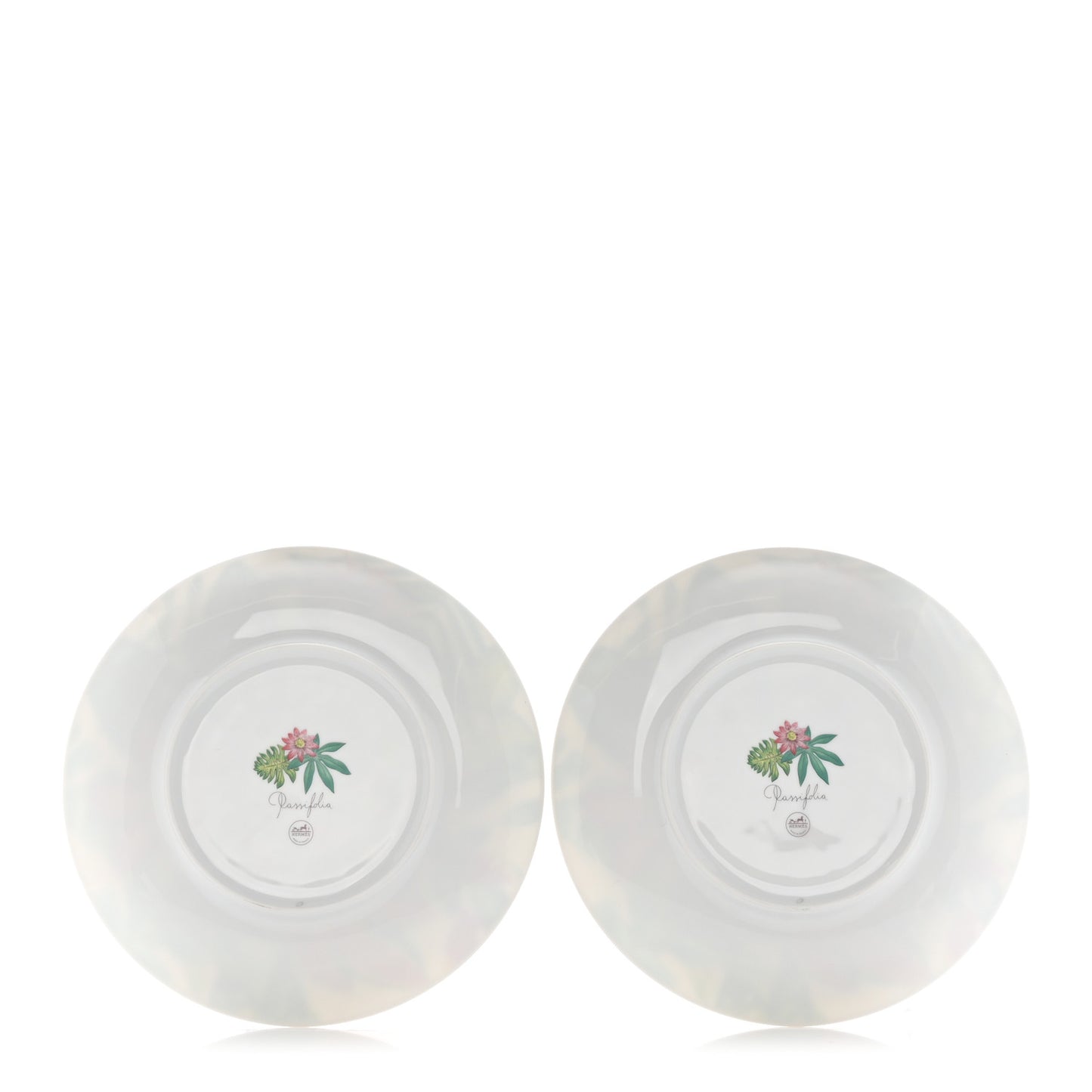 Porcelain Passifolia Dessert Plate N°2 Set of 2