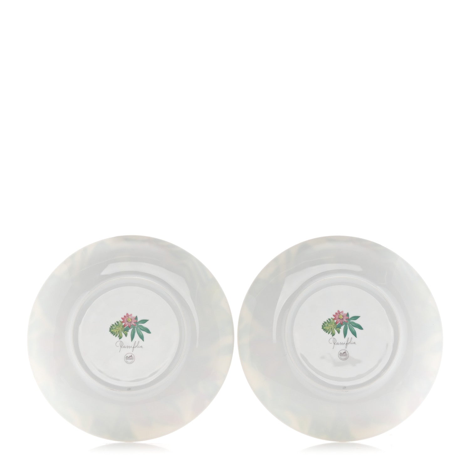 Hermes Porcelain Passifolia Dessert Plate N°2 Set of 2 2 of 9