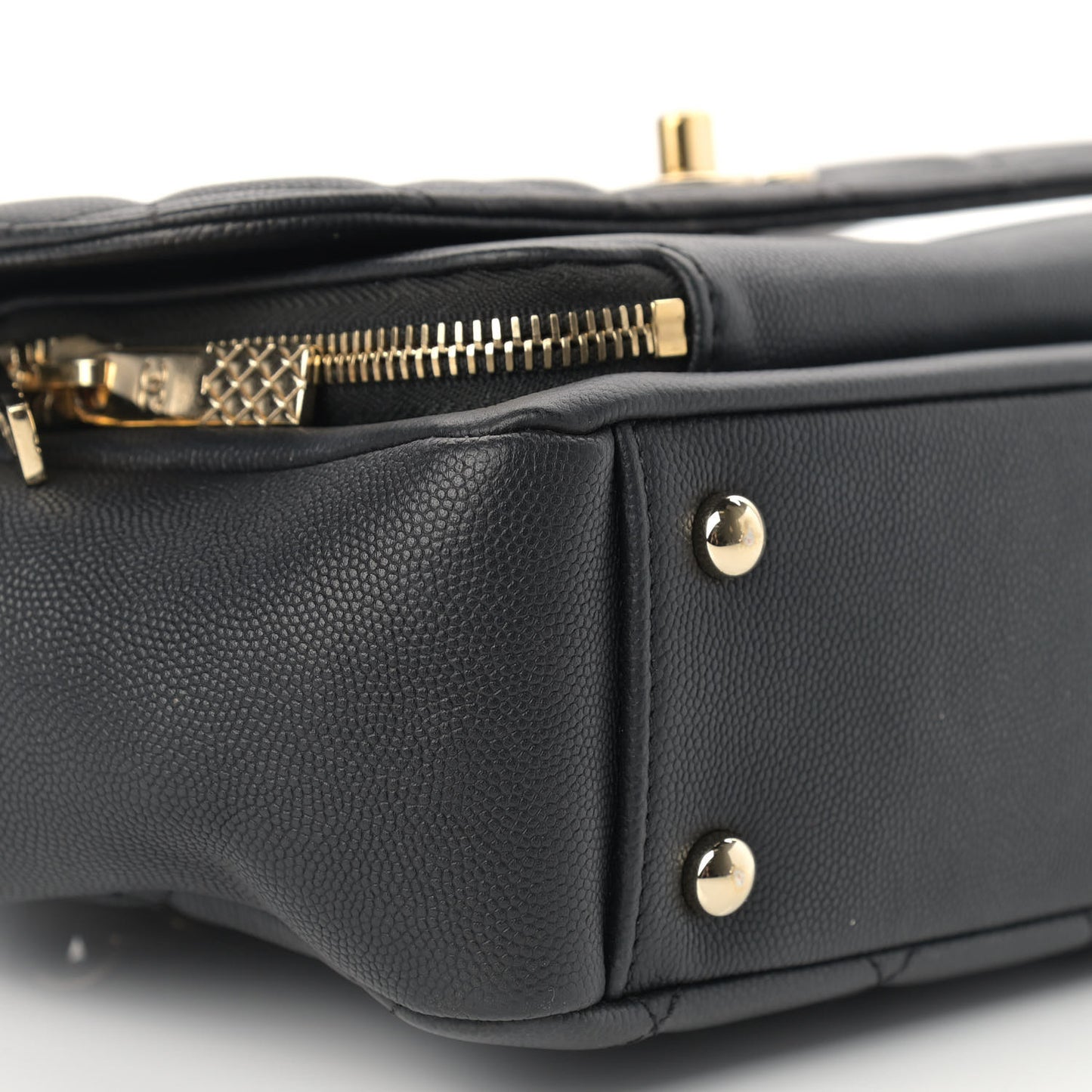 Caviar Quilted Small Business Affinity Flap Black
