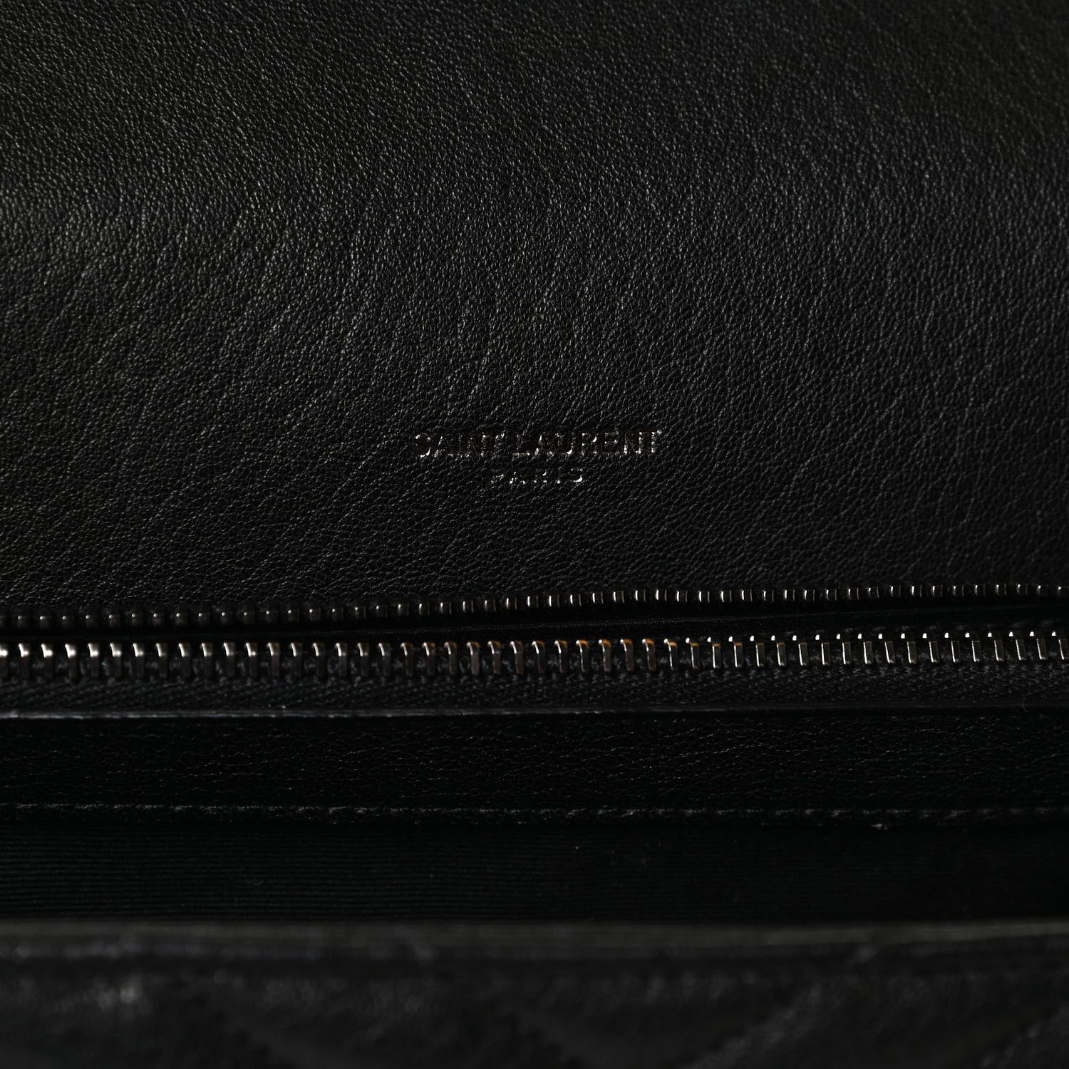 Saint Laurent Sheepskin Matelasse Chevron Monogram Large College Satchel Black 13 of 25