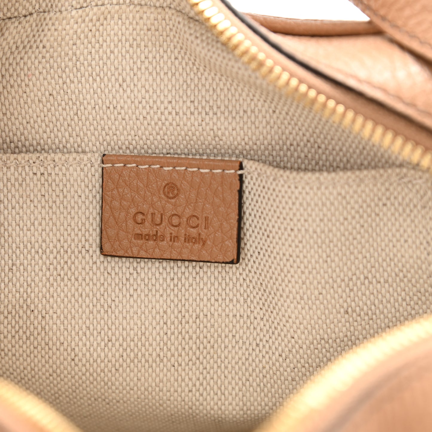 Pebbled Calfskin Small Soho Disco Bag Rose Beige
