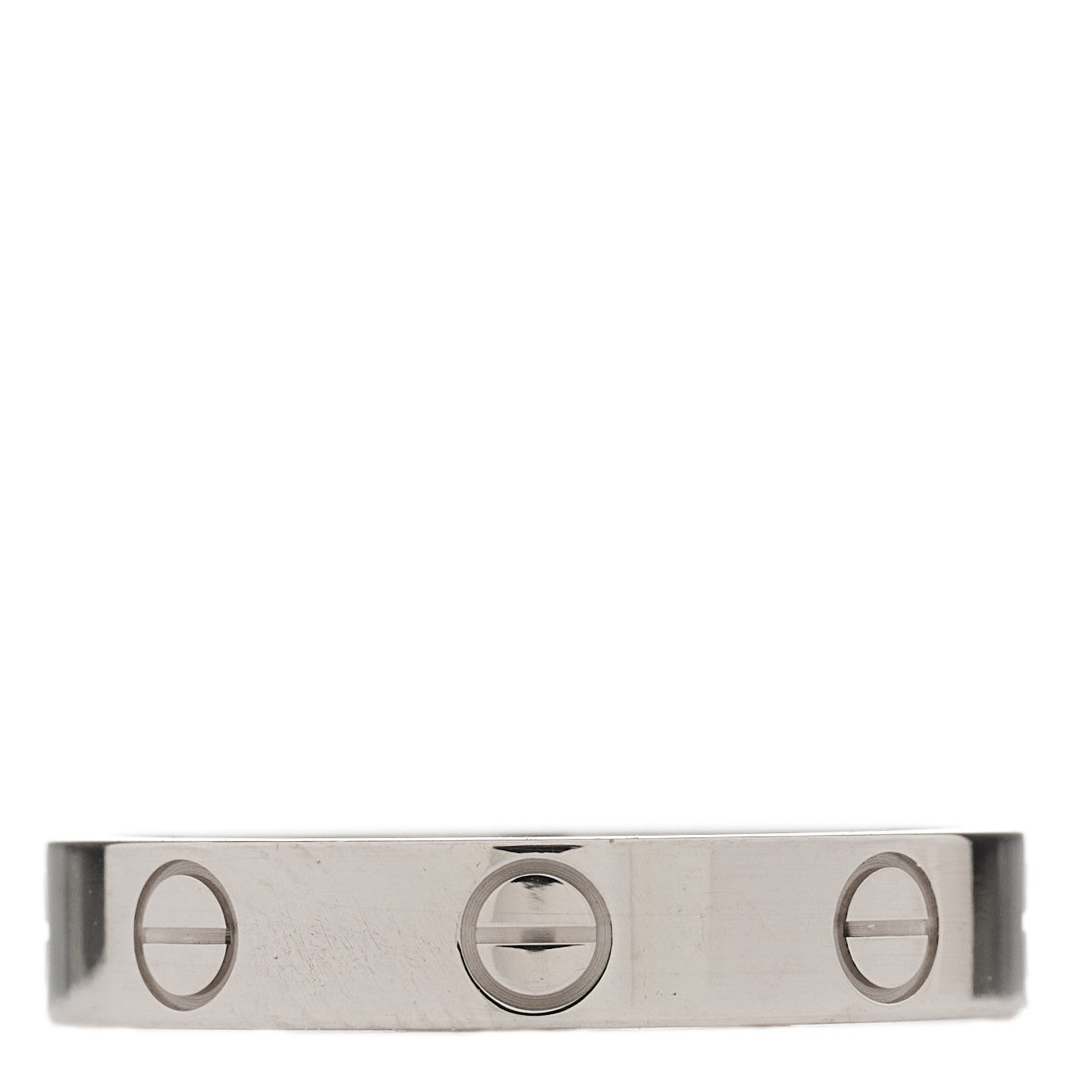 Cartier 18K White Gold 3.5mm LOVE Wedding Band Ring 53 6.5 1 of 4