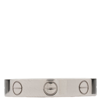 Cartier 18K White Gold 3.5mm LOVE Wedding Band Ring 53 6.5 1 of 4