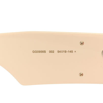 Gucci Acetate Square Frame Sunglasses GG0956S Black White 5 of 7