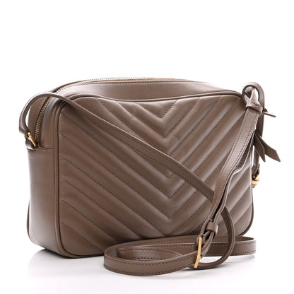Saint Laurent Calfskin Matelasse Monogram Lou Camera Bag Taupe 3 of 12