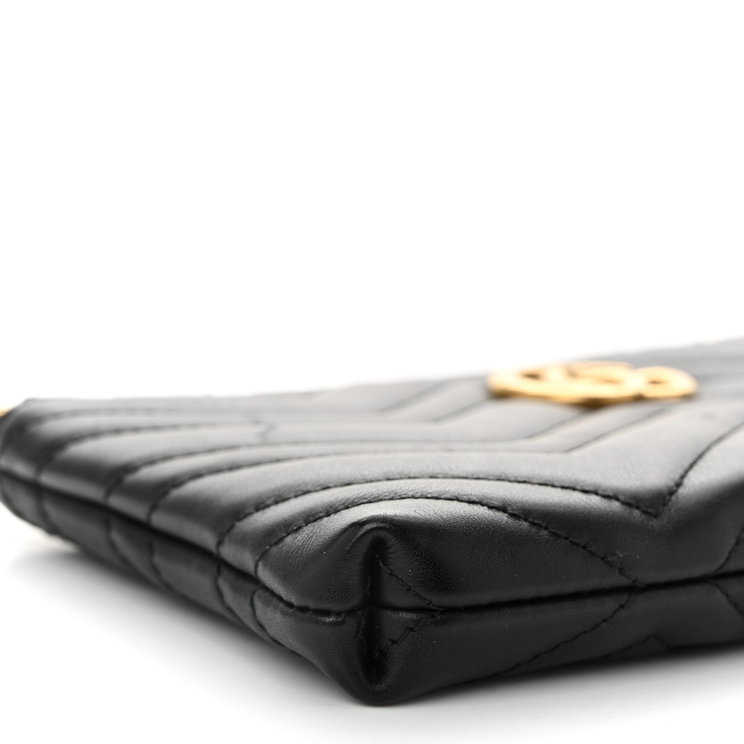 Gucci Calfskin Matelasse Mini GG Marmont Chain Bag Black 9 of 10