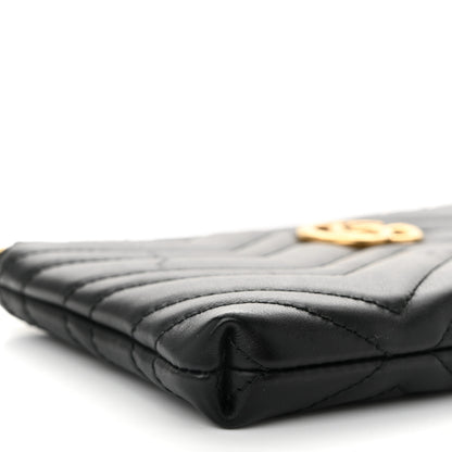 Gucci Calfskin Matelasse Mini GG Marmont Chain Bag Black 9 of 10