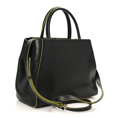 Fendi Vitello Elite Apple Charm Petite 2Jours Tote Black 3 of 9