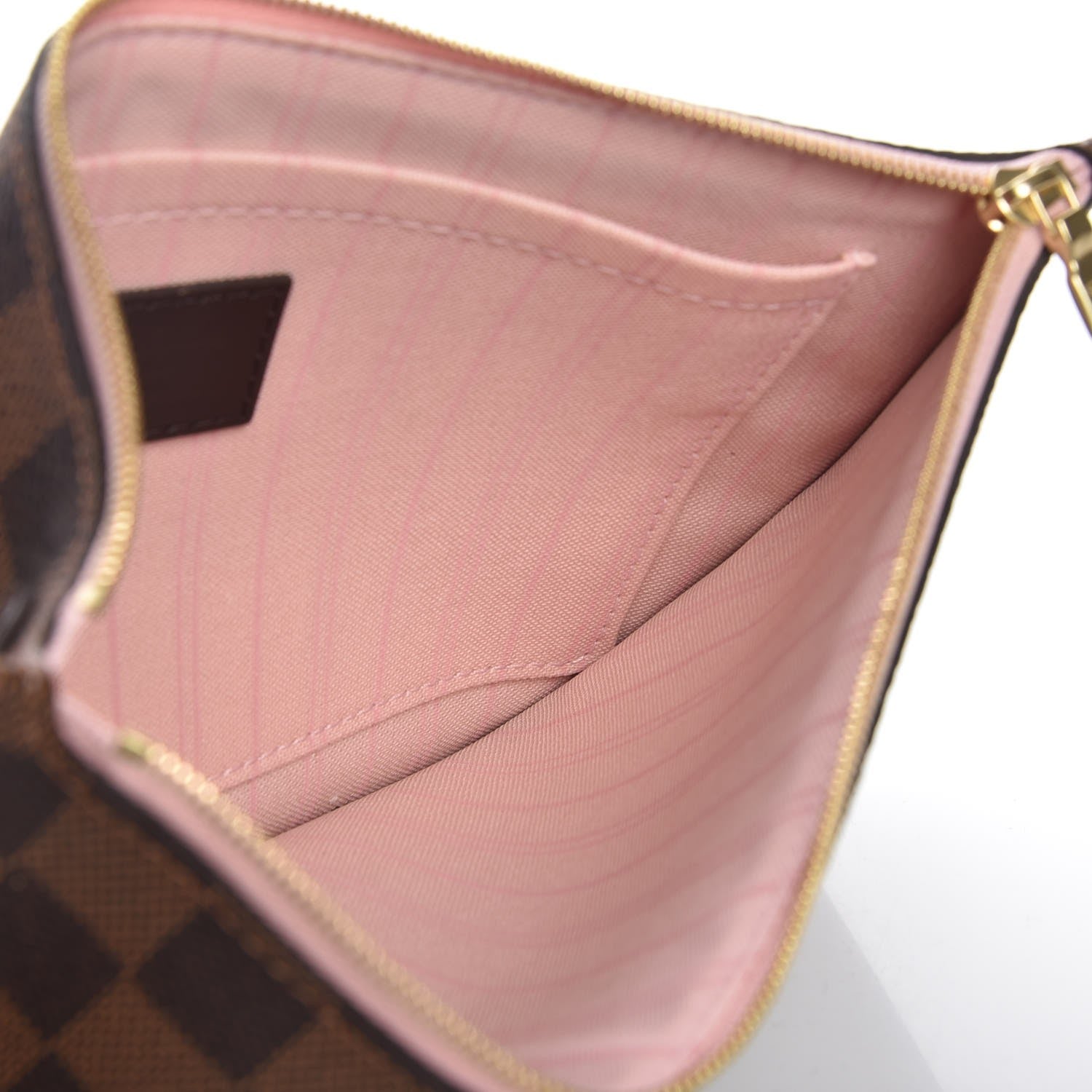 Louis Vuitton Damier Ebene Neverfull MM GM Pochette Rose Ballerine 4 of 6