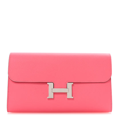 Hermes Epsom Constance Long Wallet Rose Azalee 1 of 8