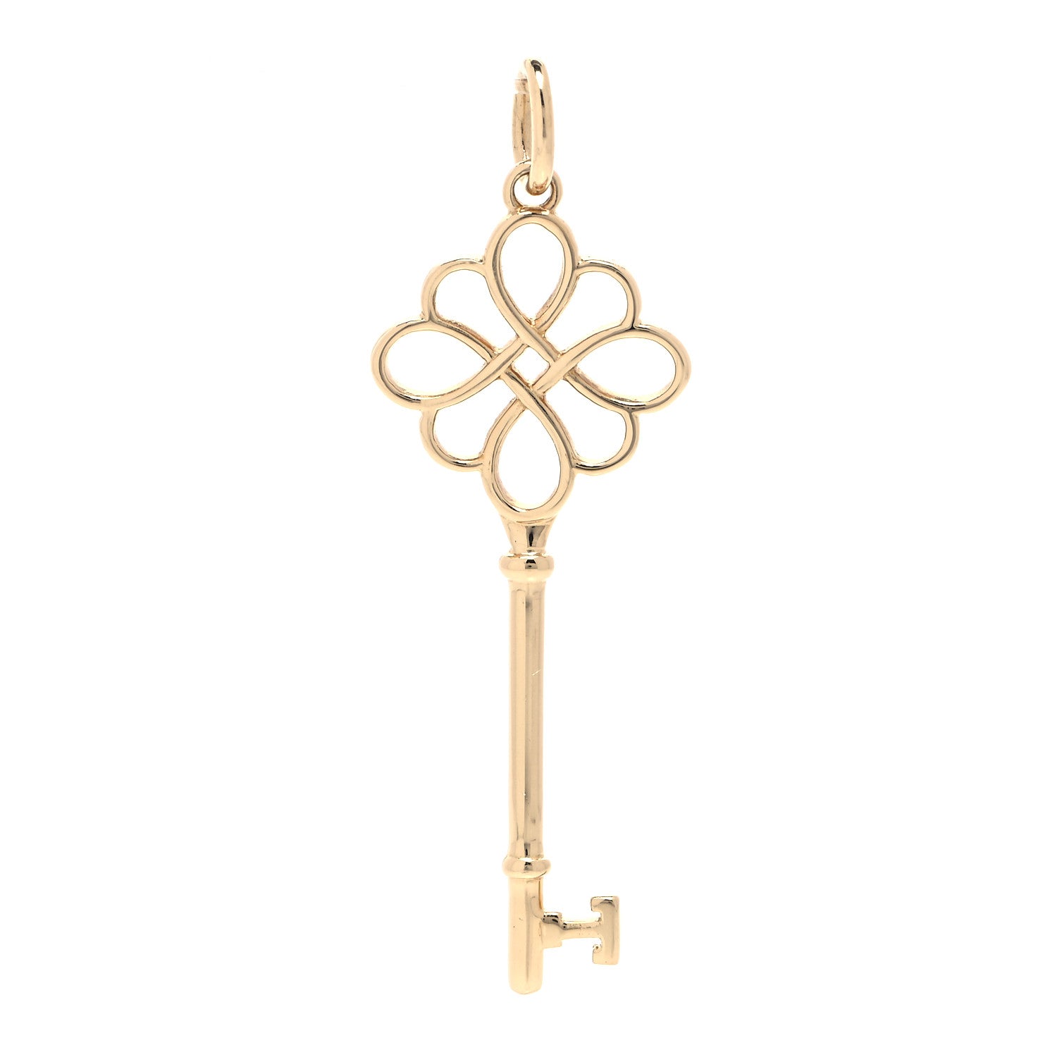Tiffany 18K Yellow Gold Knot Key Pendant 1 of 4