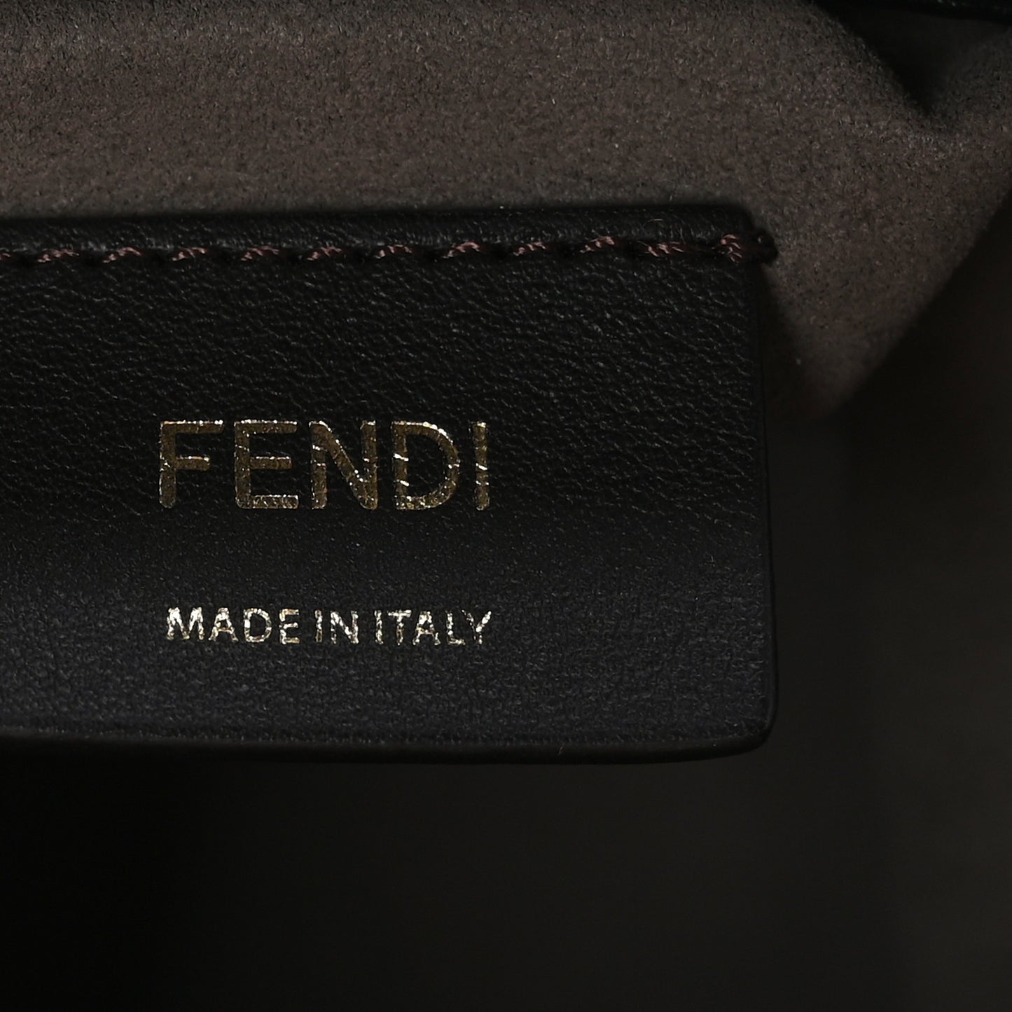 Vitello Liberty F is Fendi Bi-Color FF 1974 Embossed Mini Mon Tresor Bucket Bag Maya Black