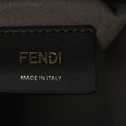 Fendi Vitello Liberty F is Fendi Bi-Color FF 1974 Embossed Mini Mon Tresor Bucket Bag Maya Black 6 of 11