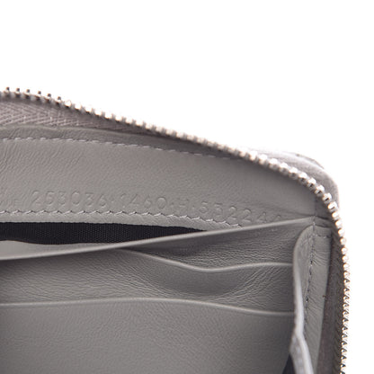 Balenciaga Matte Goatskin Rubber Covered Classic Hardware Continental Zip Around Wallet Gris Glace 7 of 9
