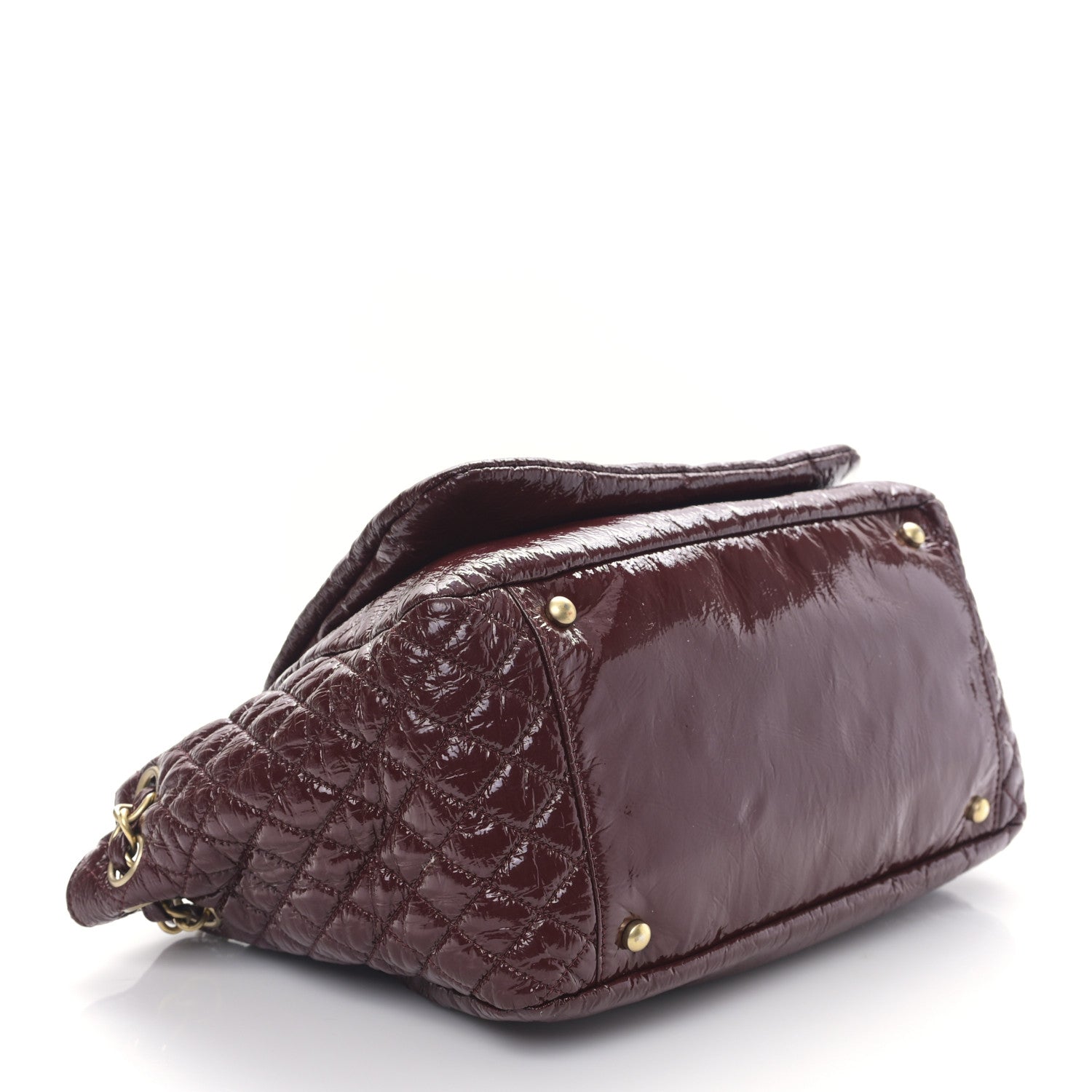 Chanel Vinyl Medium Rock and Chain Flap Bordeaux 4 of 9