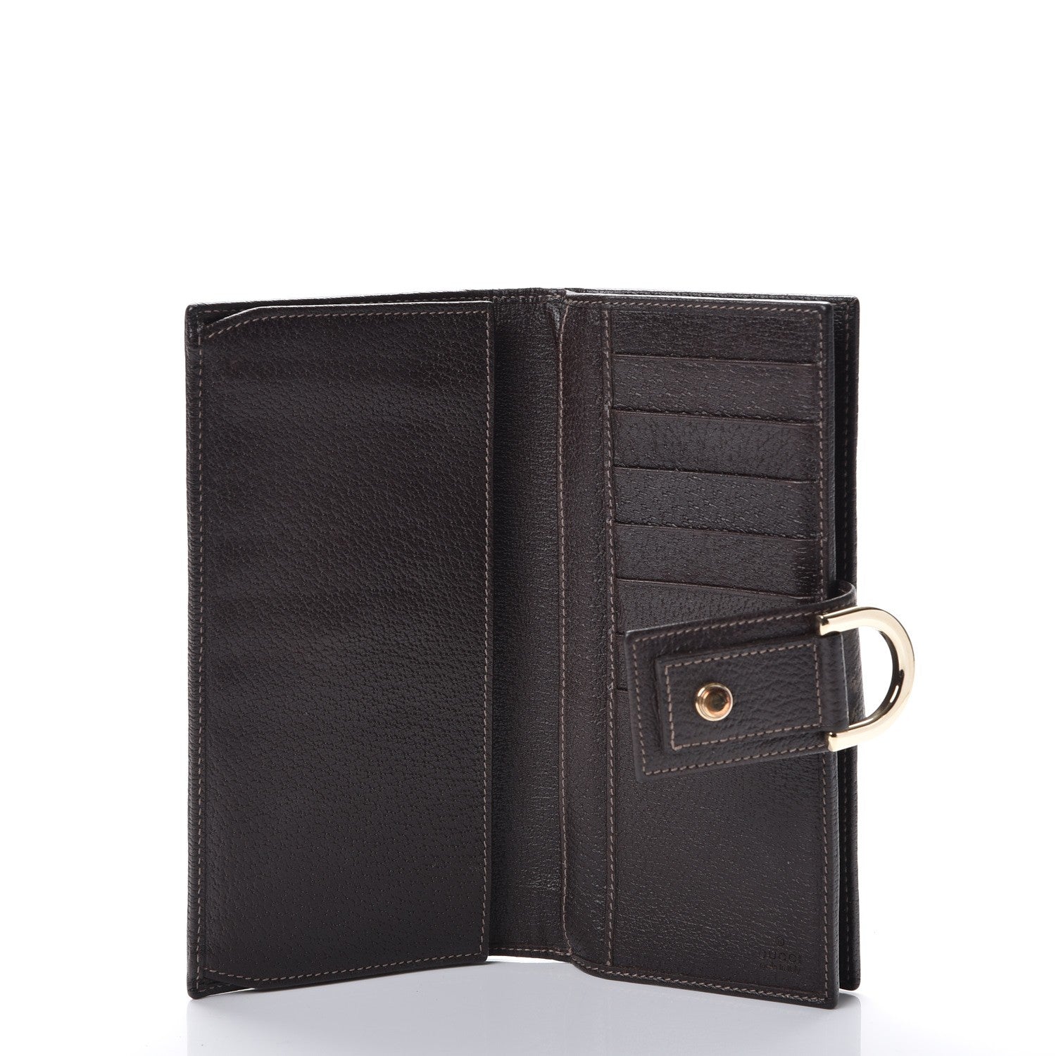 Gucci Monogram Abbey Continental Wallet Dark Brown 5 of 10
