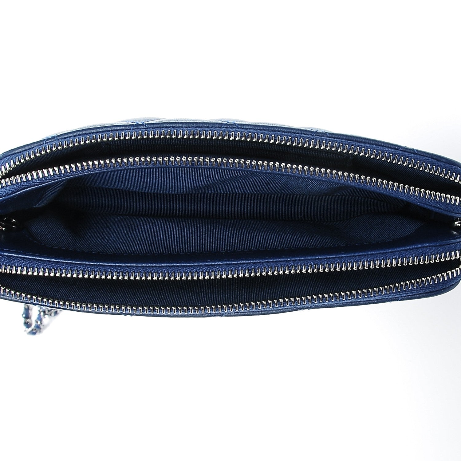 Chanel Lambskin Quilted Small Clutch With Chain Blue 7 of 7