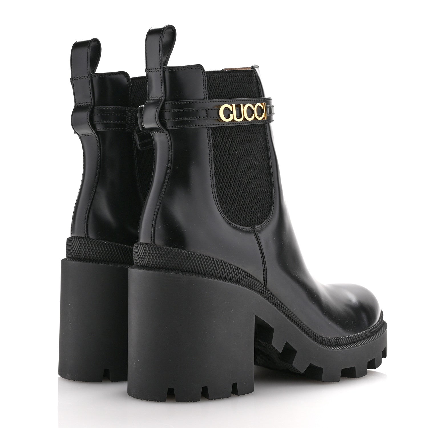 Gucci Magnum Calfskin Logo Ankle Boots 40.5 Black 5 of 11