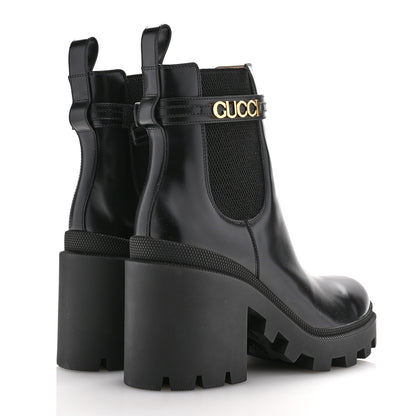 Gucci Magnum Calfskin Logo Ankle Boots 40.5 Black 5 of 11