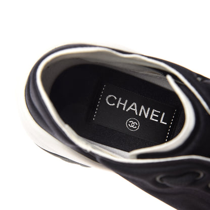 Chanel Calfskin Mesh Lycra Sneakers 35.5 Black 8 of 10