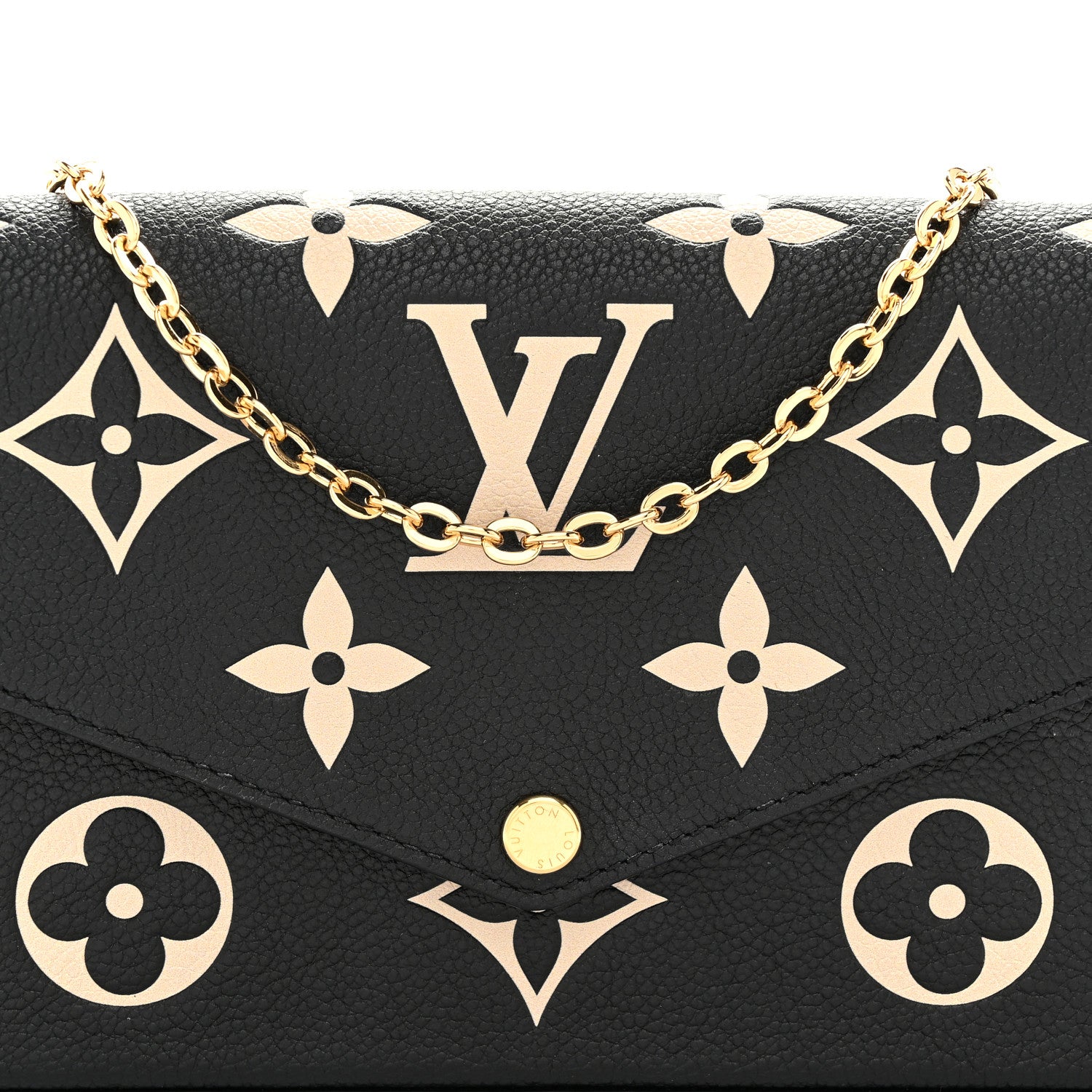 Louis Vuitton Empreinte Monogram Giant Felicie Pochette Black Beige 8 of 10