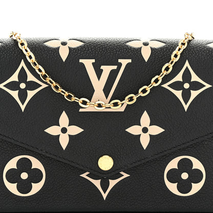 Louis Vuitton Empreinte Monogram Giant Felicie Pochette Black Beige 8 of 10