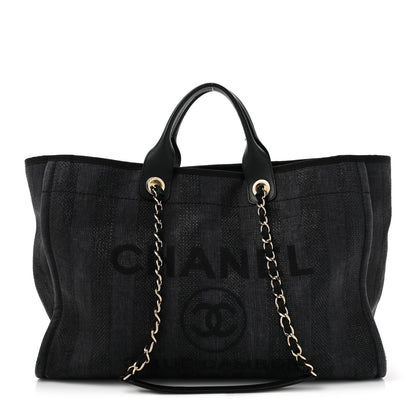 Chanel Lurex Boucle Large Deauville Tote Black 1 of 14