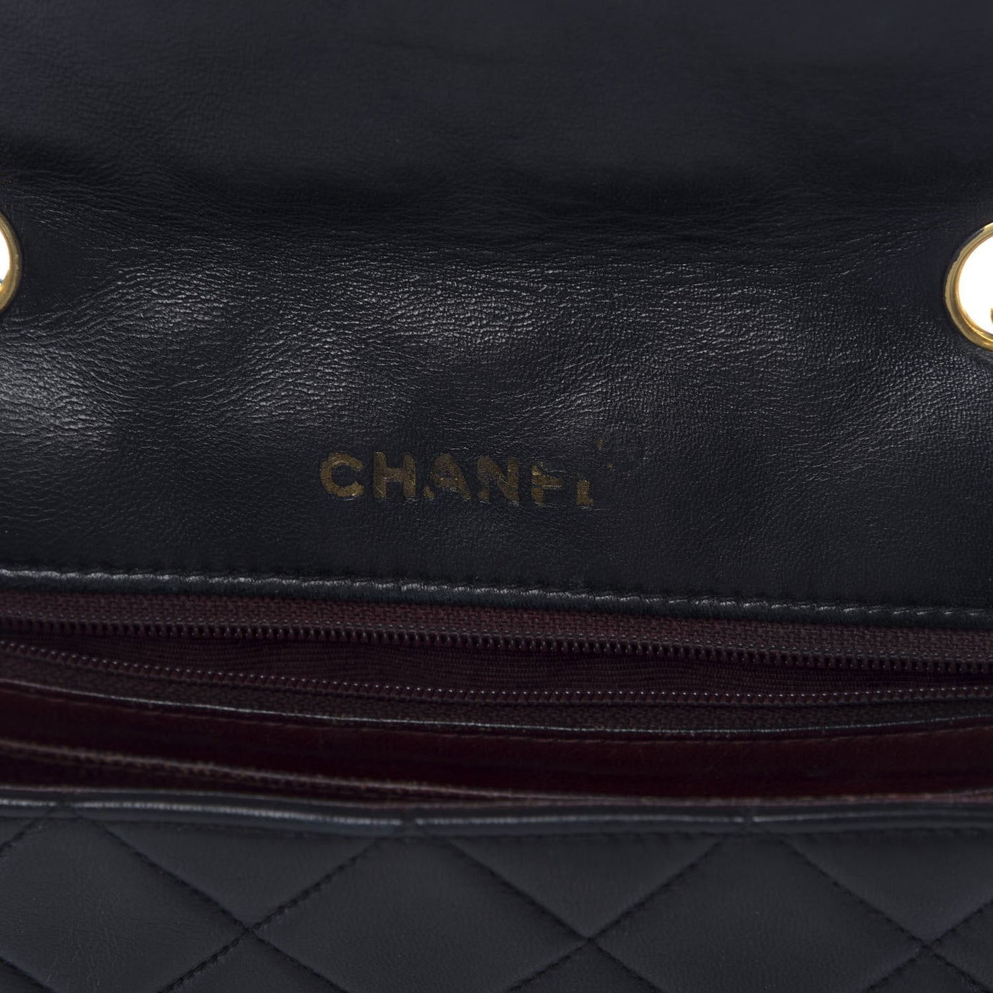 Lambskin Quilted Small Single Flap Black