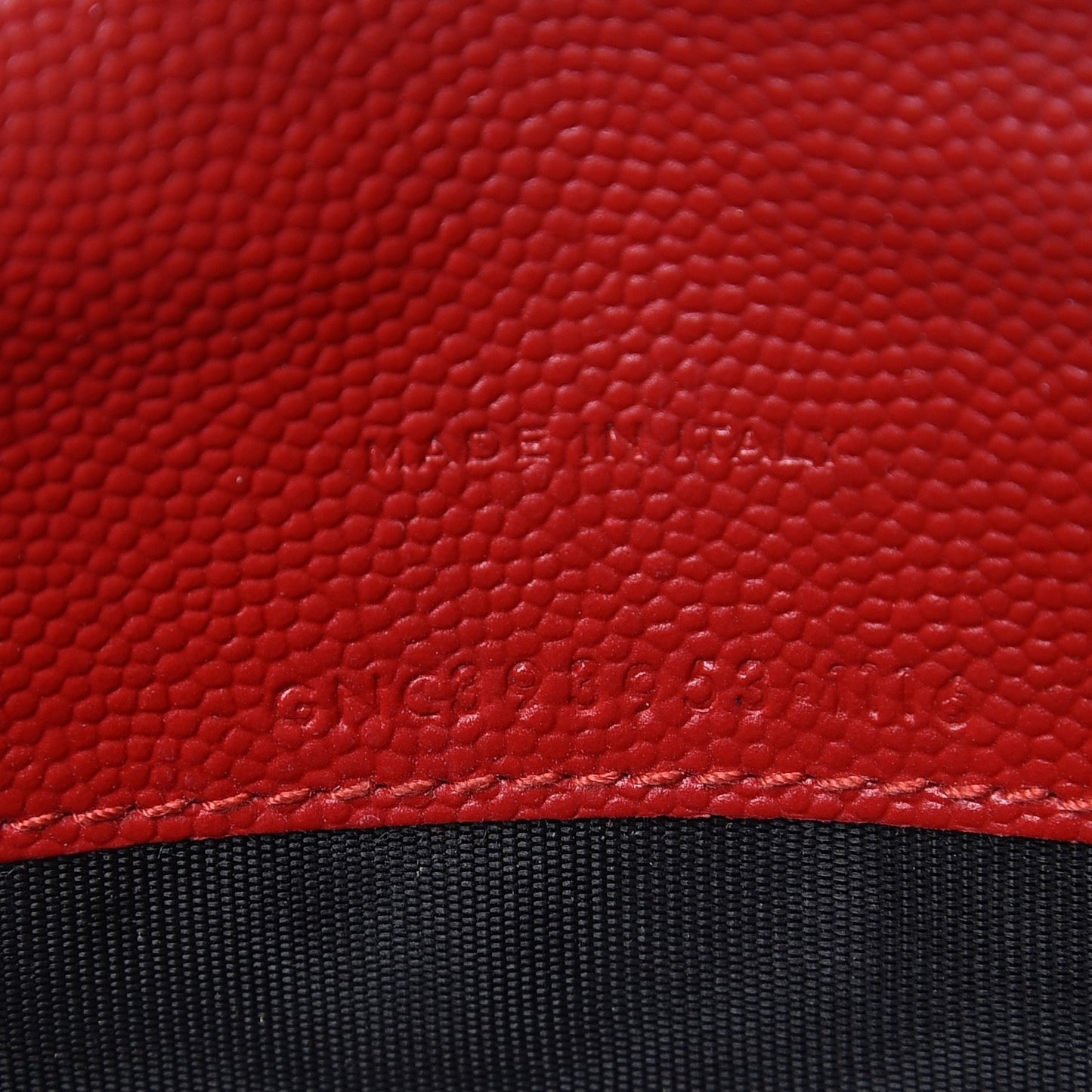 Grain De Poudre Matelasse Chevron Monogram Envelope Chain Wallet New Red