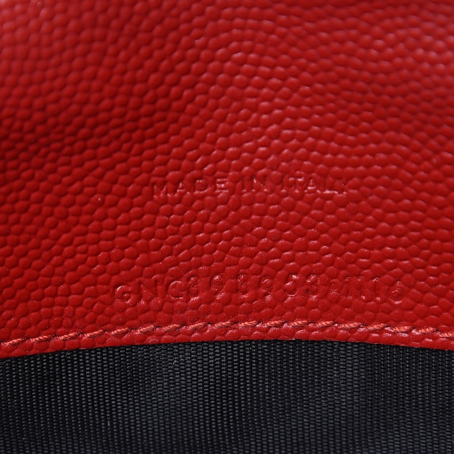 Saint Laurent Grain De Poudre Matelasse Chevron Monogram Envelope Chain Wallet New Red 7 of 7