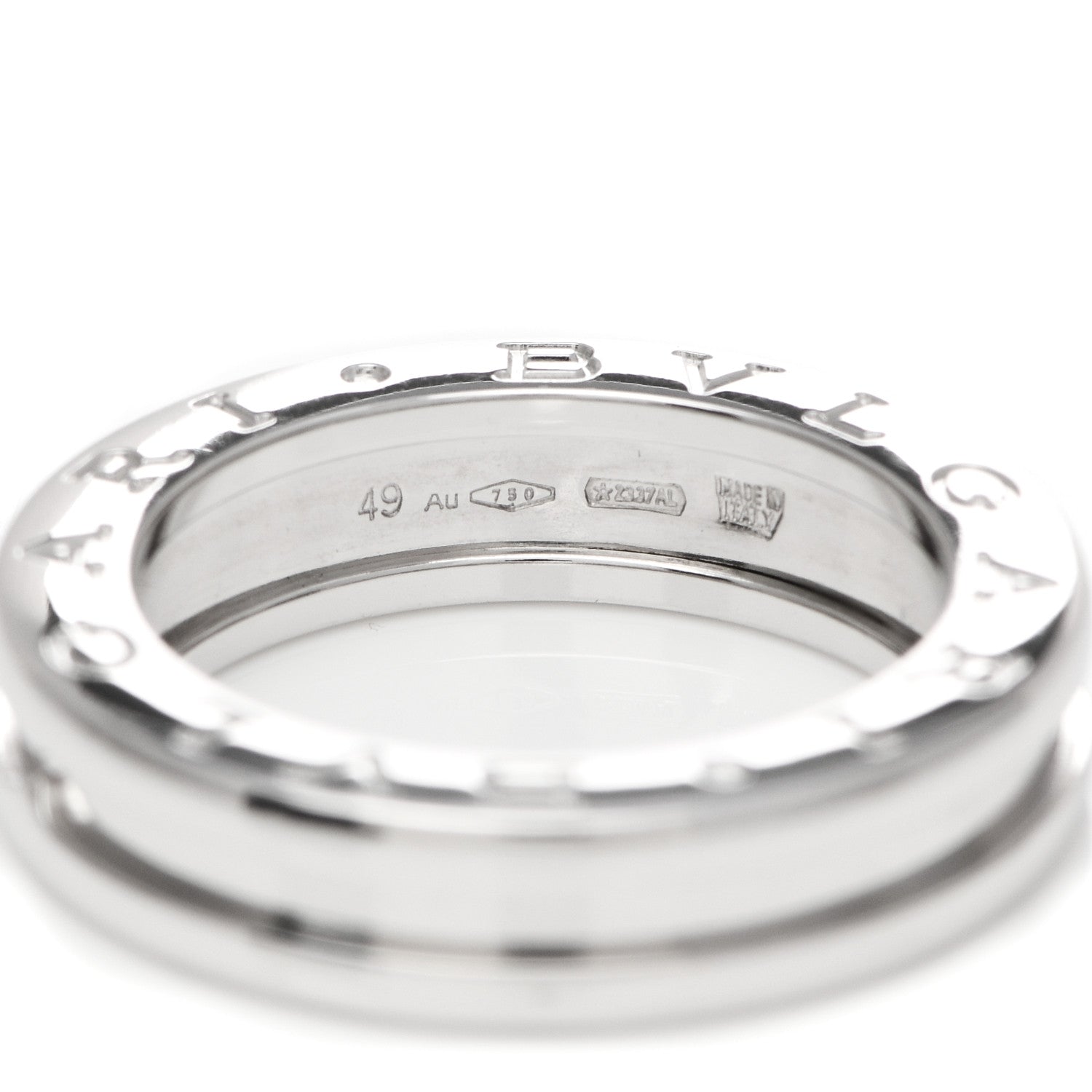 Bulgari 18K White Gold B.Zero1 One-Band Ring 49 4.75 4 of 5