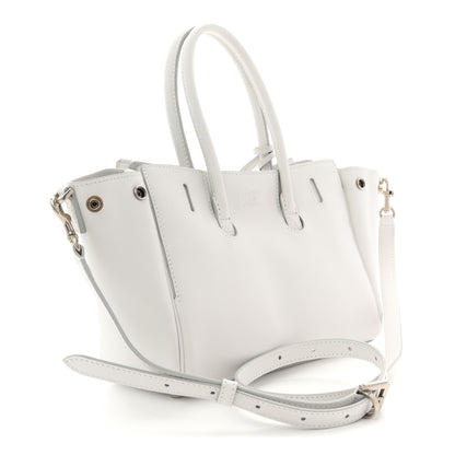 Balenciaga Smooth Calfskin Mini Bel Air Carry All Bag White 3 of 10