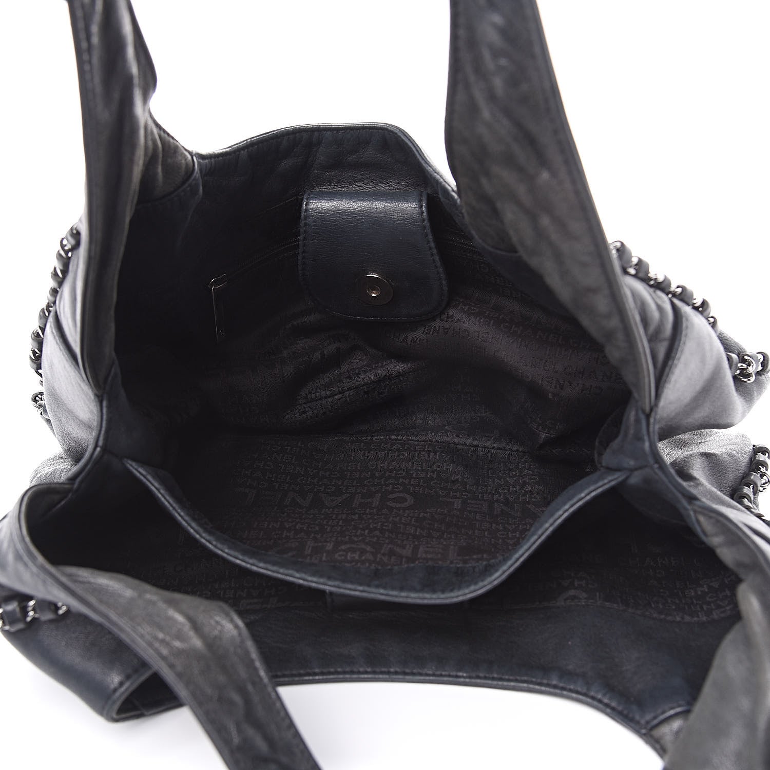 Chanel Lambskin Chain Hobo Black 6 of 15