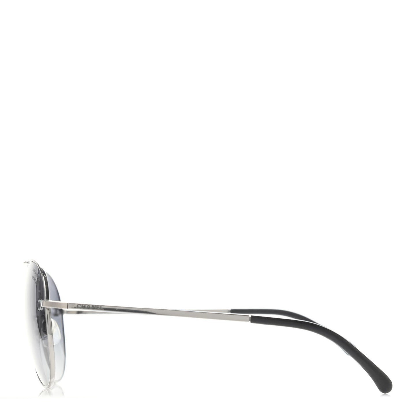Metal Polarized CC Aviator Sunglasses 4189-T-Q Silver