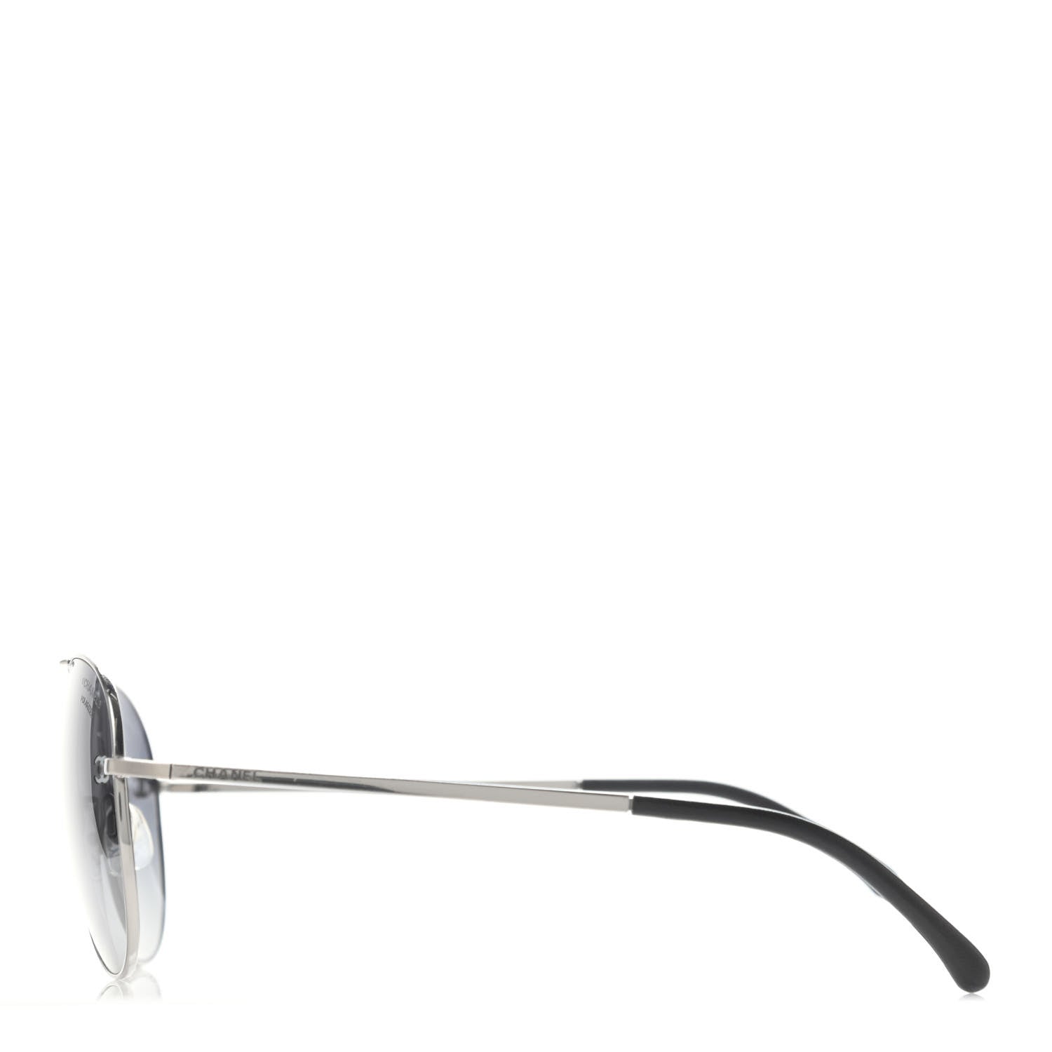 Chanel Metal Polarized CC Aviator Sunglasses 4189-T-Q Silver 3 of 4
