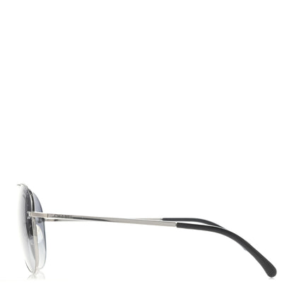Chanel Metal Polarized CC Aviator Sunglasses 4189-T-Q Silver 3 of 4