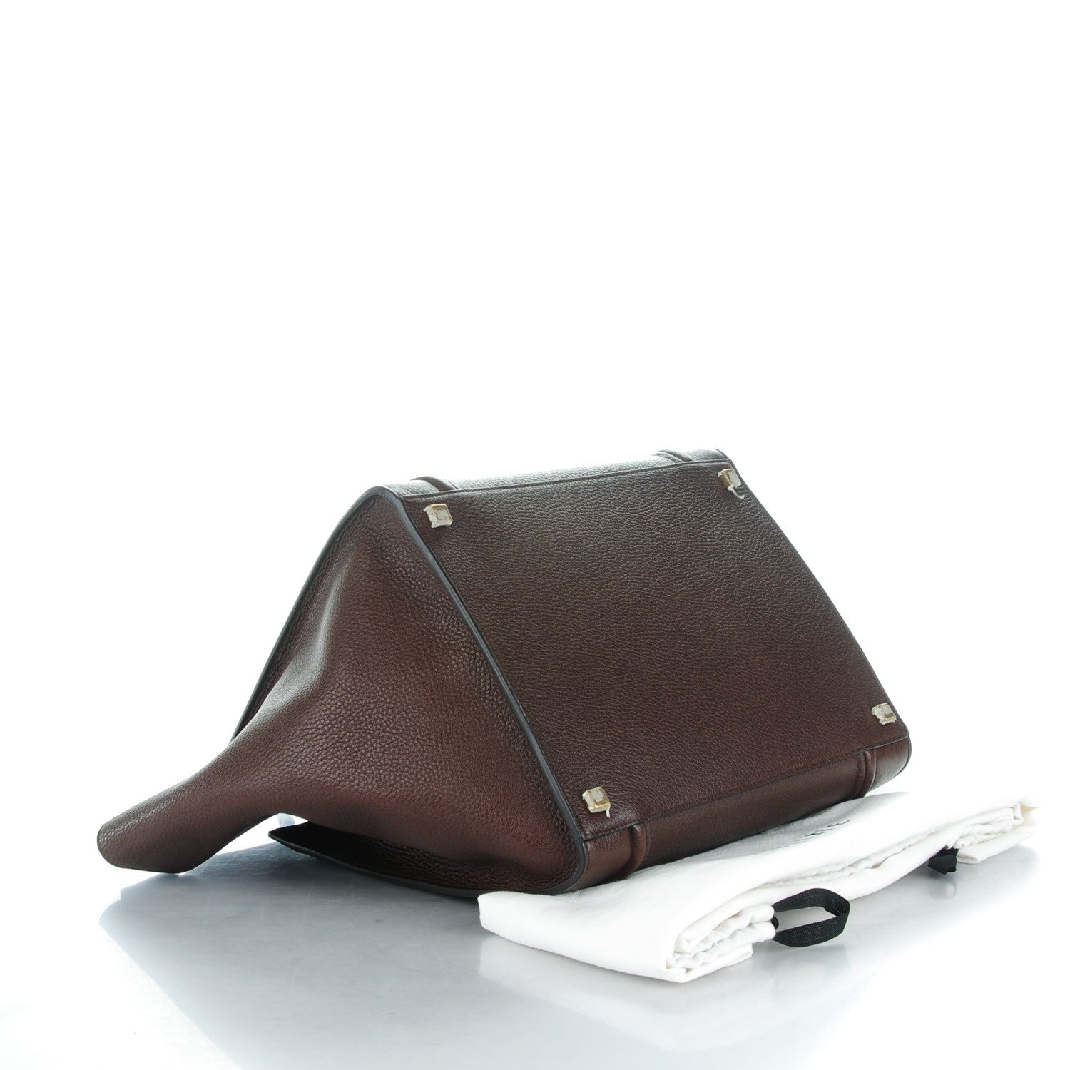 Celine Shiny Grained Calfskin Medium Phantom Luggage Brown 4 of 9