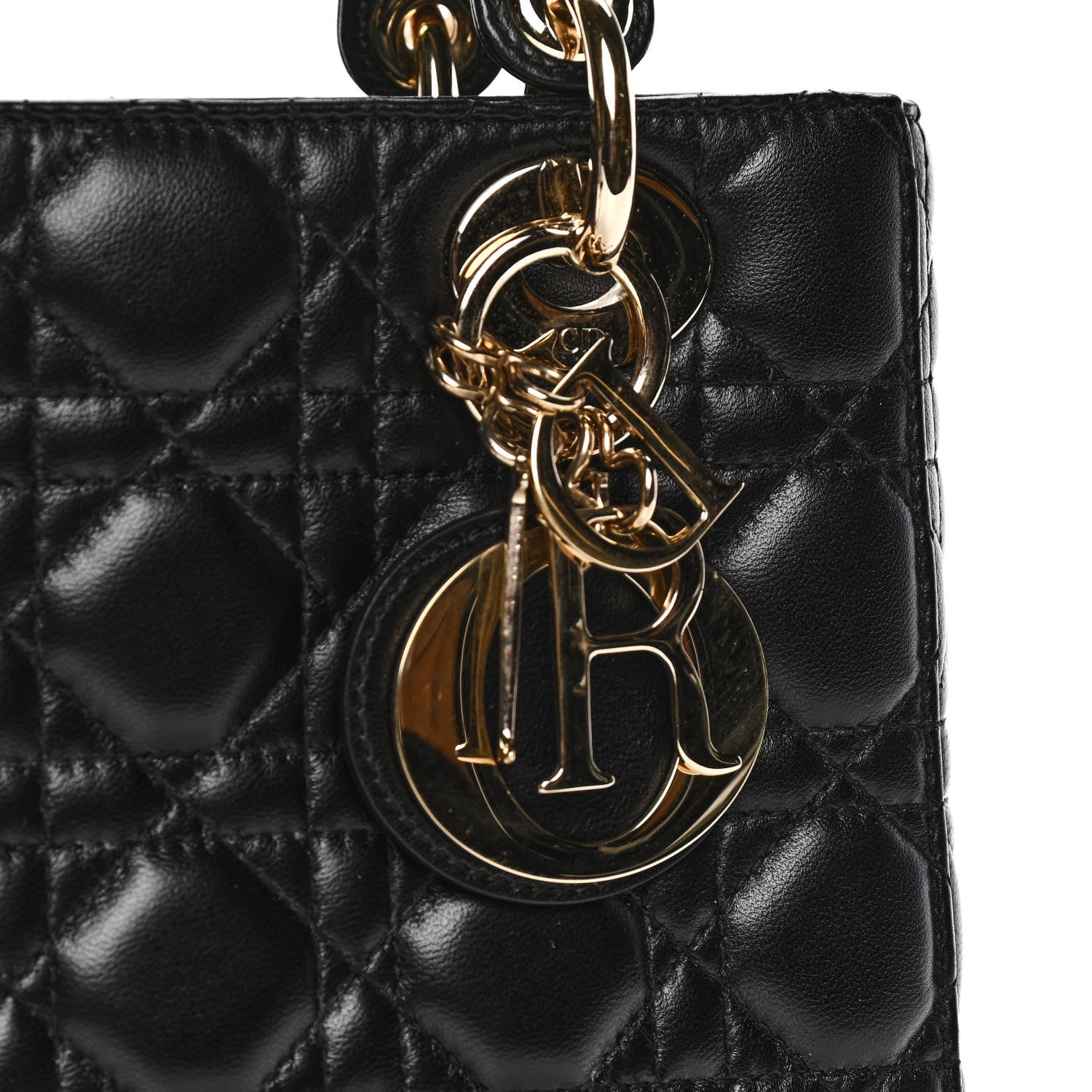 Christian Dior Lambskin Cannage Small Lucky Badges My Lady Dior Black 6 of 14
