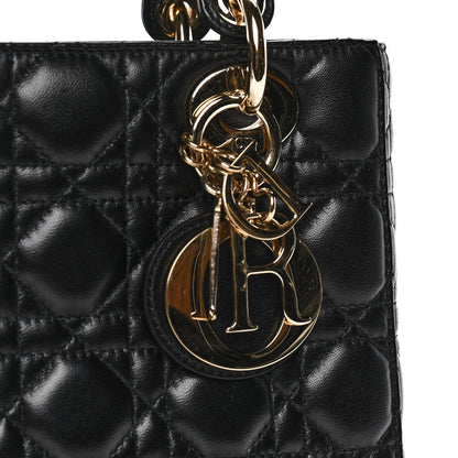Christian Dior Lambskin Cannage Small Lucky Badges My Lady Dior Black 6 of 14