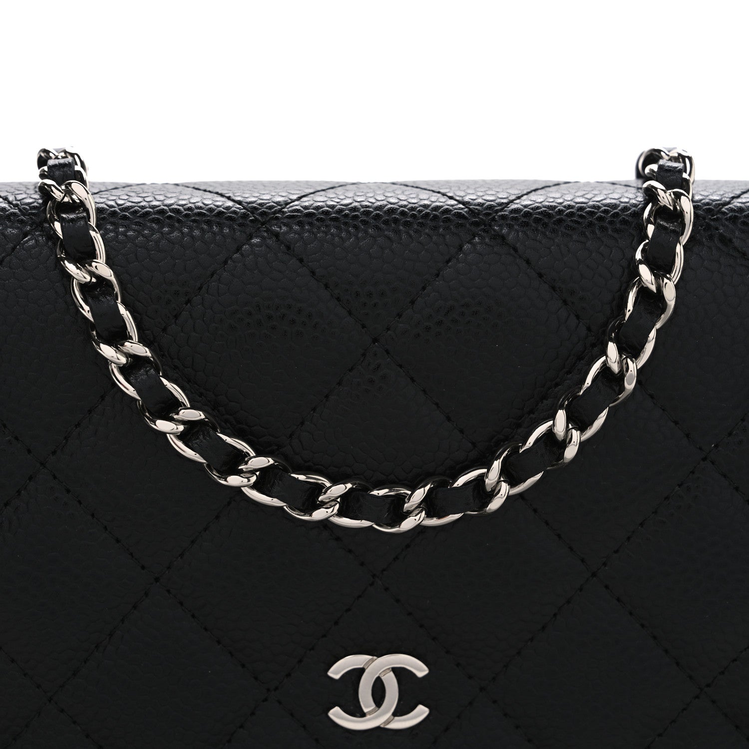 Chanel Caviar Quilted Wallet On Chain WOC Black 9 of 11