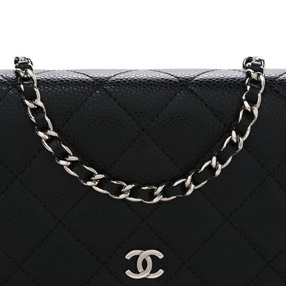 Chanel Caviar Quilted Wallet On Chain WOC Black 9 of 11