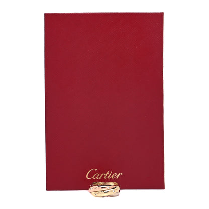 Cartier 18K Pink Yellow White Gold Diamond Trinity Ring 49 4.75 6 of 6