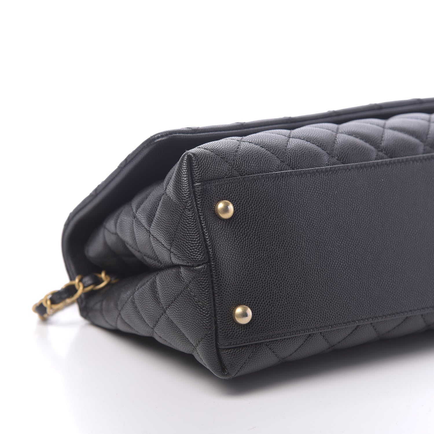 Chanel Caviar Quilted Small Coco Handle Flap Black 9 of 12