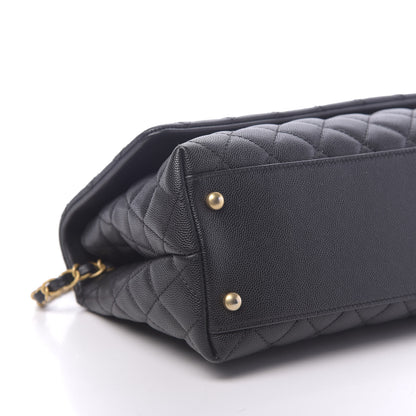 Chanel Caviar Quilted Small Coco Handle Flap Black 9 of 12
