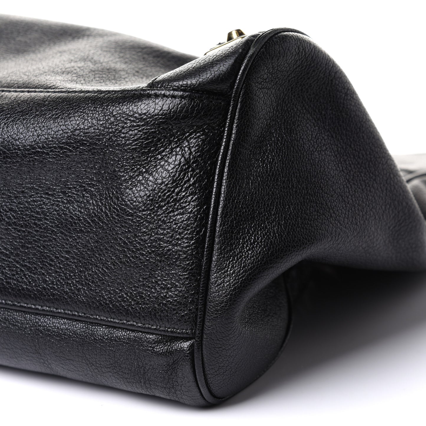Chevre Gold Metallic Edge Hardware Velo Black