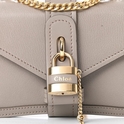 Chloe Shiny Goatskin Calfskin Mini Aby Chain Shoulder Bag Motty Grey 8 of 12