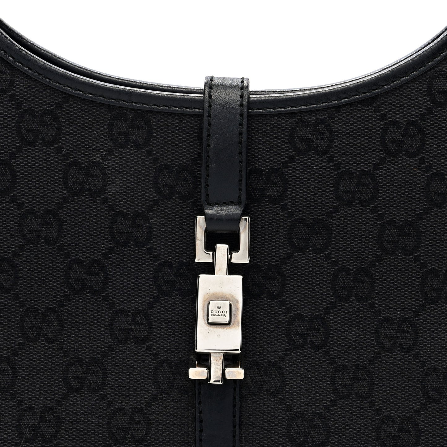Monogram Bardot Shoulder Bag Black