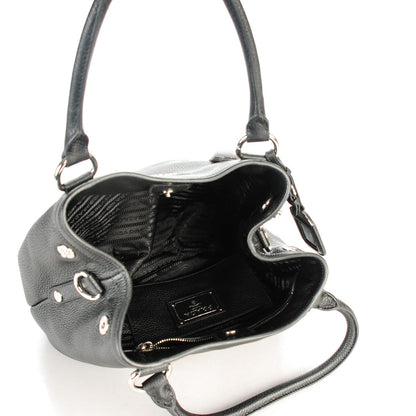 Prada Vitello Daino Tote Nero Black 6 of 10